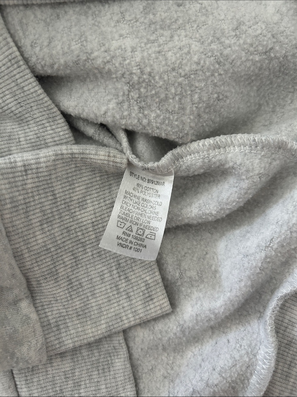 Ocean Drive Heather Gray Hooded Pullover Sweatshirt - Picture 3 of 3